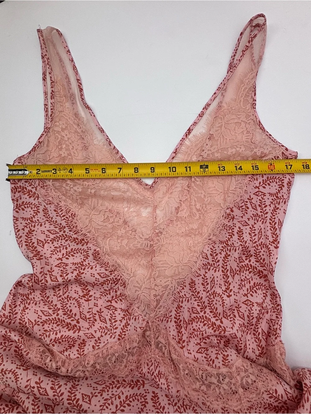Anthropologie Blush Pink Lace Backless Midi Dress - Picture 12 of 12